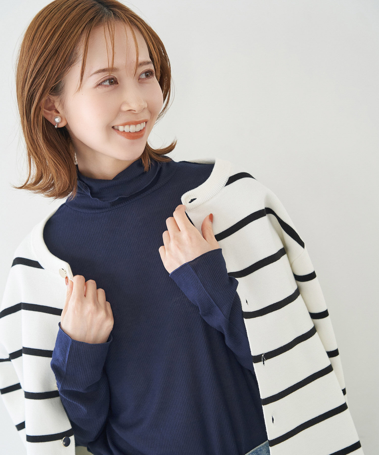 Rope&rsquo;Picnic「【WEB限定カラー: ライトグレー,イエロー】シアーカットタートル」|Tシャツ・カットソー|