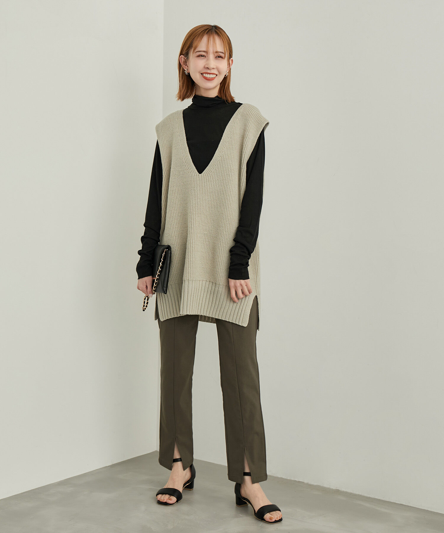 Rope&rsquo;Picnic「【WEB限定カラー: ライトグレー,イエロー】シアーカットタートル」|Tシャツ・カットソー|