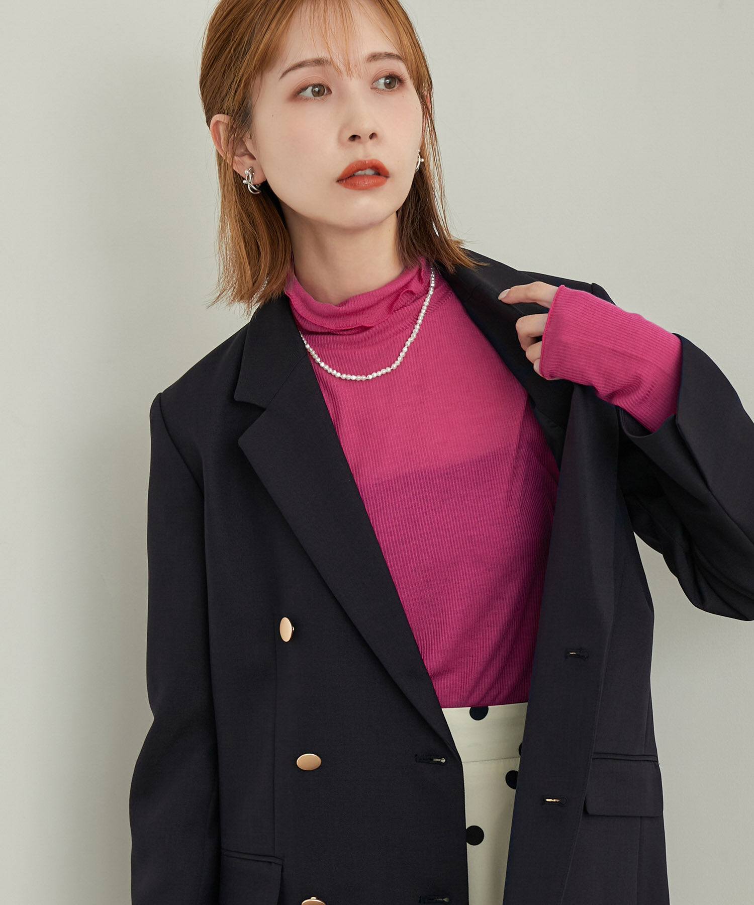 Rope&rsquo;Picnic「【WEB限定カラー: ライトグレー,イエロー】シアーカットタートル」|Tシャツ・カットソー|