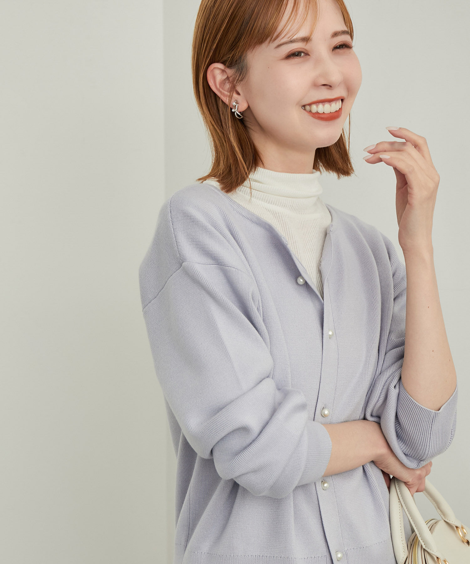 Rope&rsquo;Picnic「【WEB限定カラー: ライトグレー,イエロー】シアーカットタートル」|Tシャツ・カットソー|