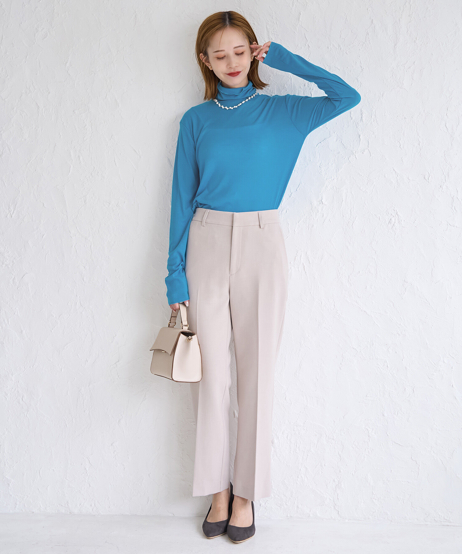 Rope&rsquo;Picnic「【WEB限定カラー: ライトグレー,イエロー】シアーカットタートル」|Tシャツ・カットソー|