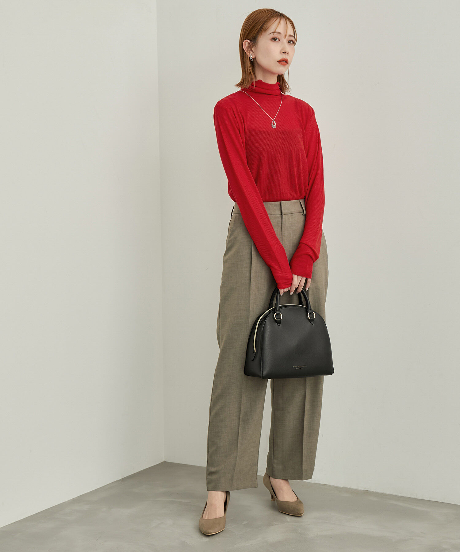 Rope&rsquo;Picnic「【WEB限定カラー: ライトグレー,イエロー】シアーカットタートル」|Tシャツ・カットソー|