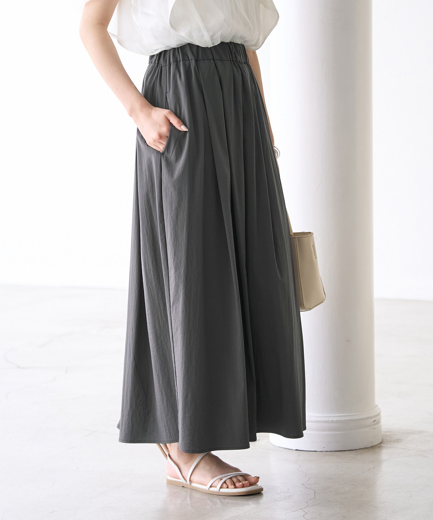 Rope&rsquo;Picnic「レーヨンナイロンイージースカート」|スカート|