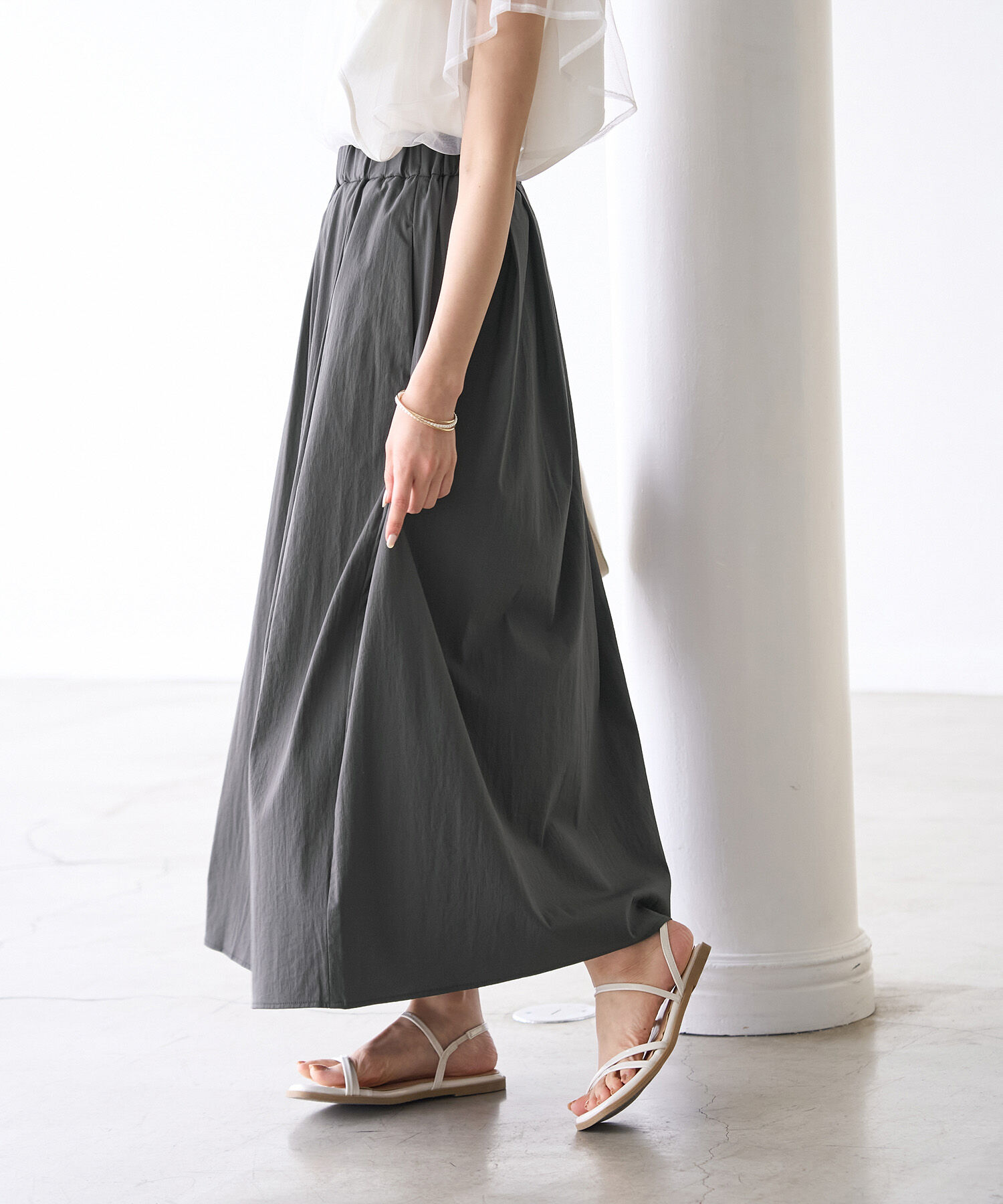 Rope&rsquo;Picnic「レーヨンナイロンイージースカート」|スカート|