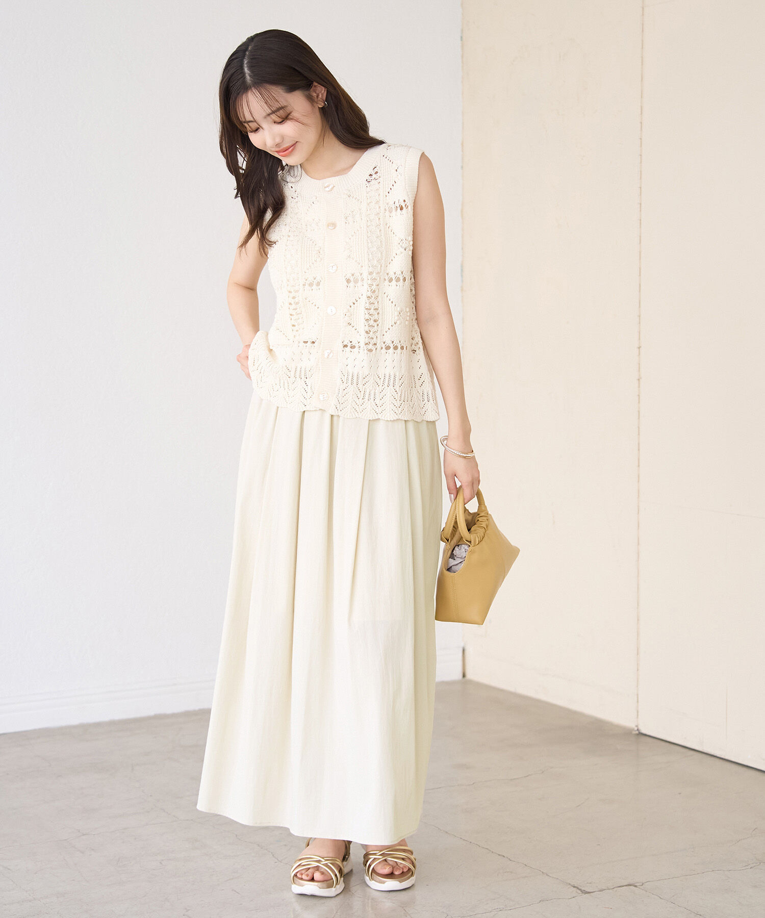 Rope&rsquo;Picnic「レーヨンナイロンイージースカート」|スカート|