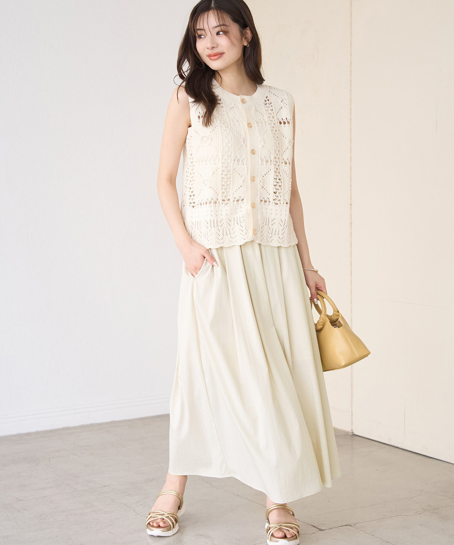 Rope&rsquo;Picnic「レーヨンナイロンイージースカート」|スカート|