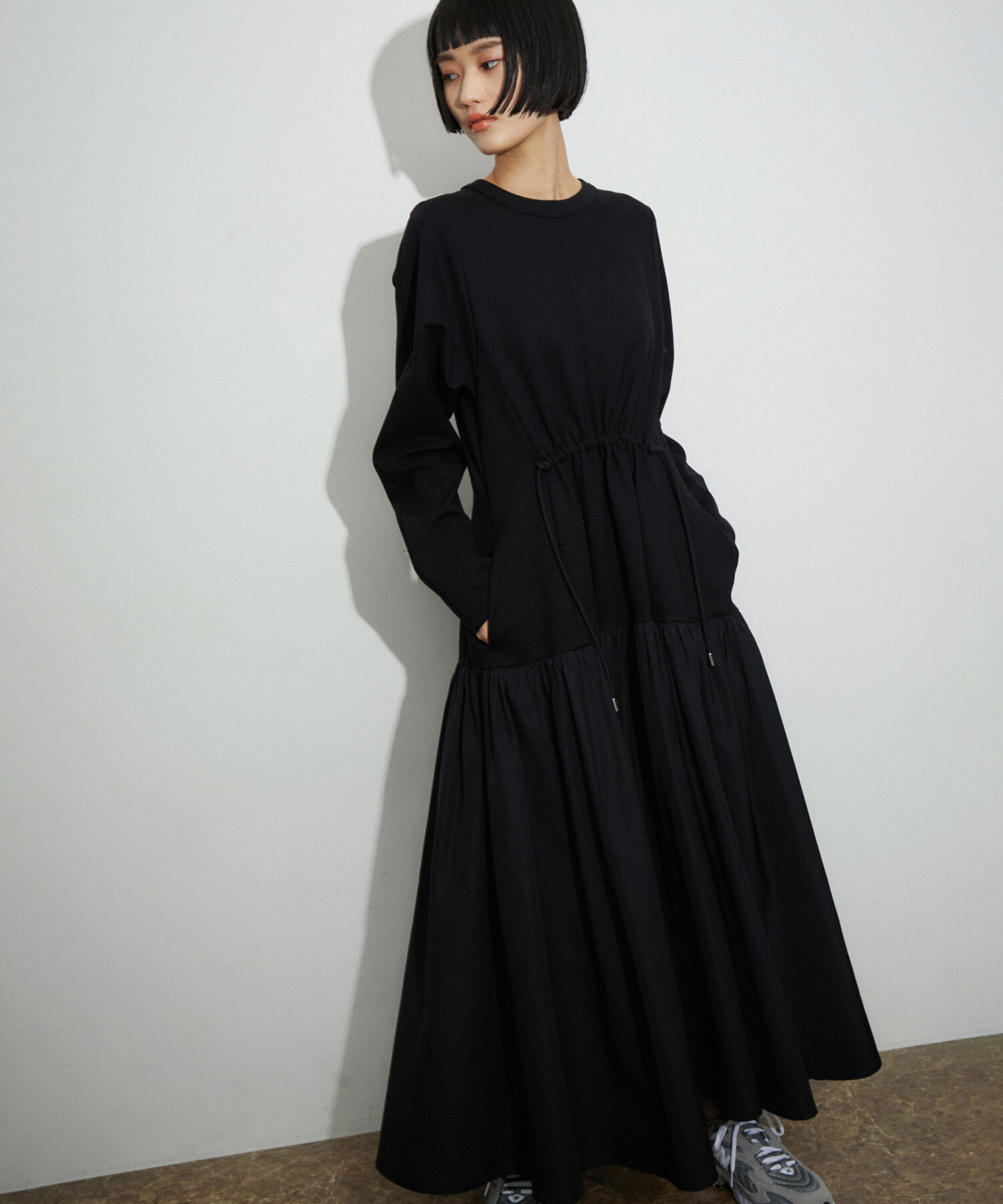 ADAM ET ROPE'「【サステナブル】タフタコンビワンピース」|ワンピース|