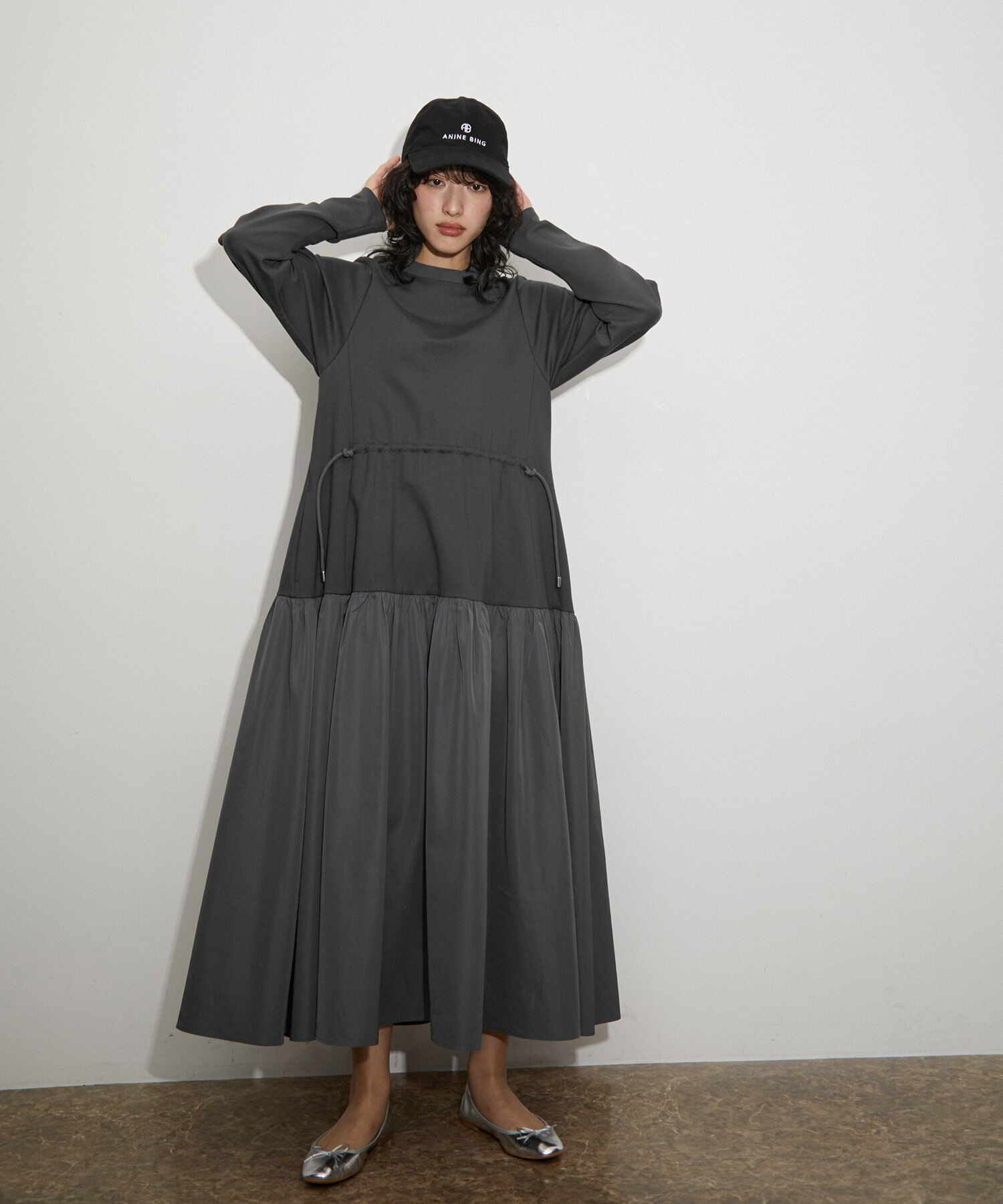 ADAM ET ROPE'「【サステナブル】タフタコンビワンピース」|ワンピース|