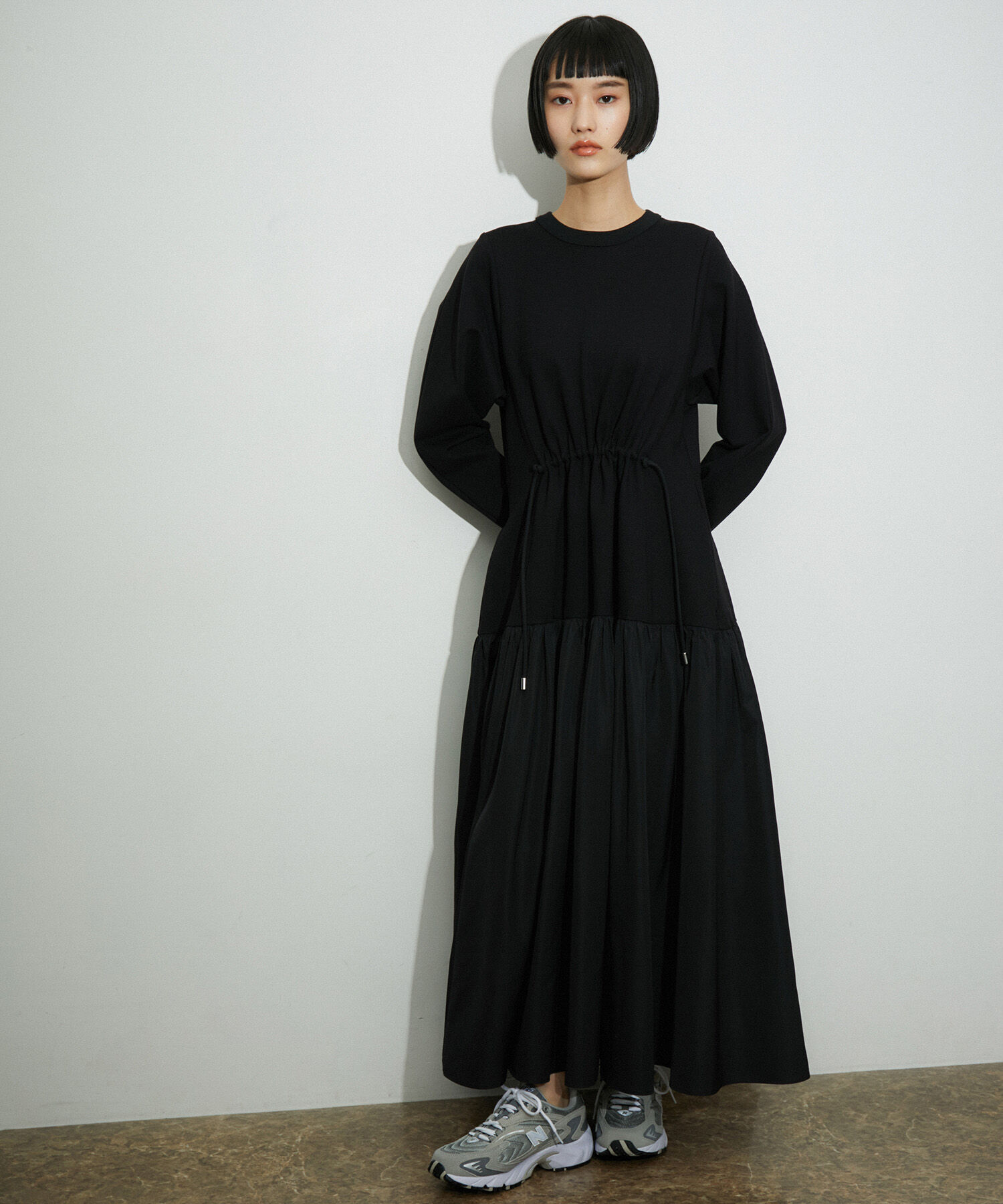 ADAM ET ROPE'「【サステナブル】タフタコンビワンピース」|ワンピース|