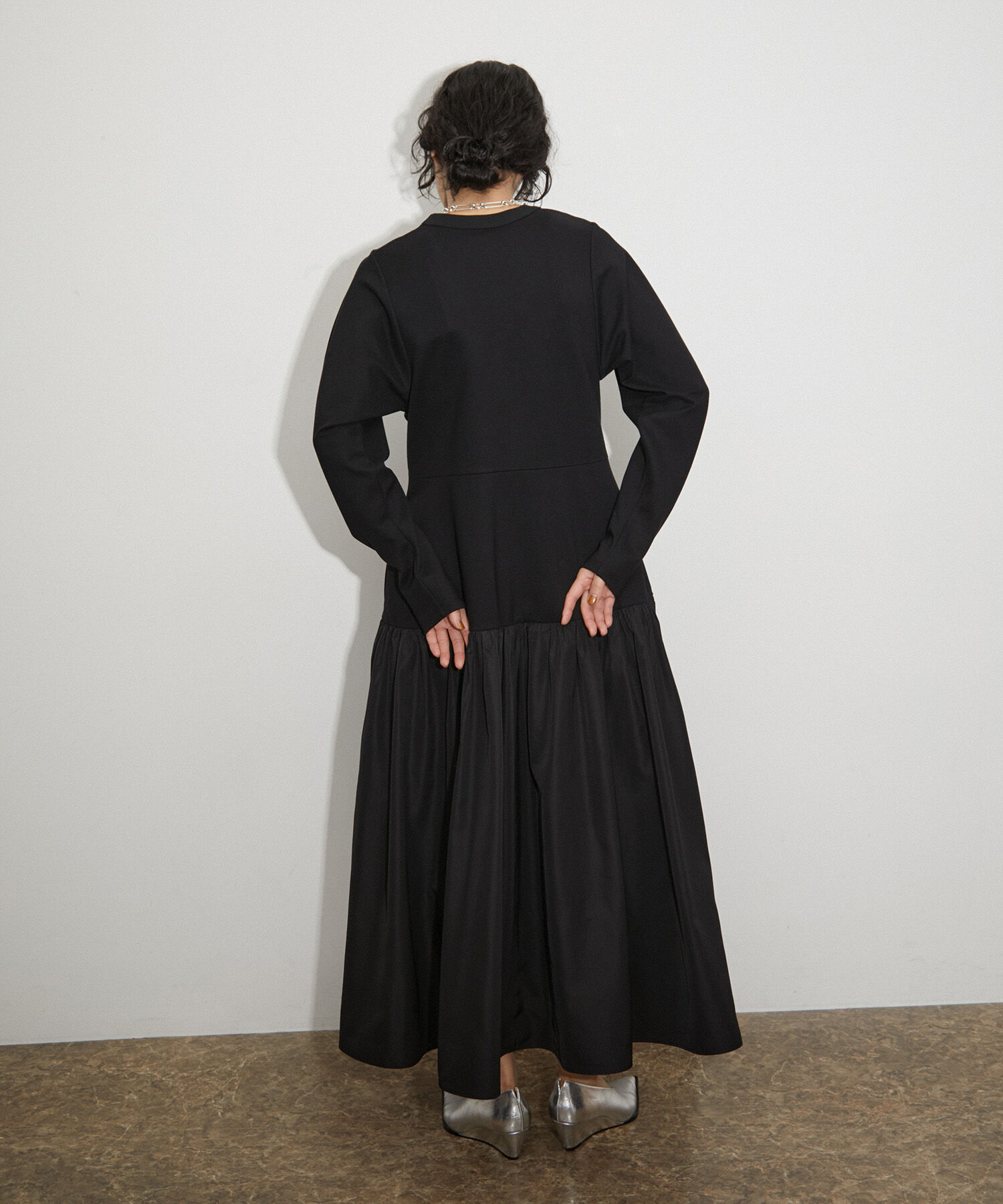 ADAM ET ROPE'「【サステナブル】タフタコンビワンピース」|ワンピース|