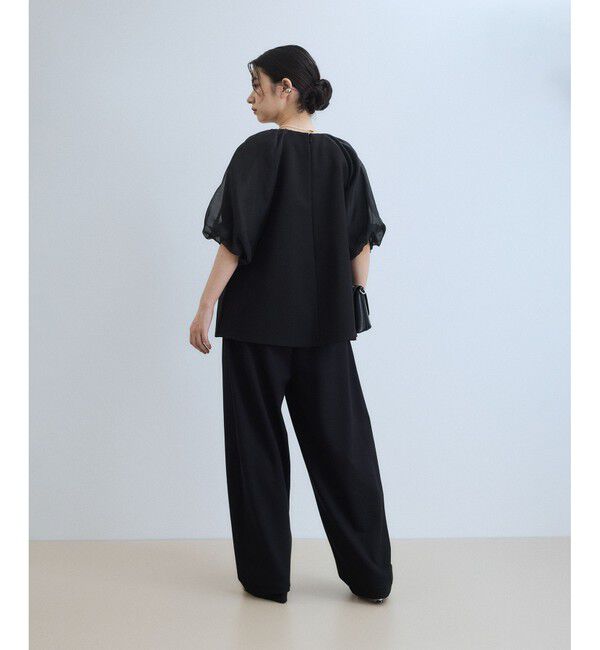 ADAM ET ROPE'「【WEB限定】シアーパフスリーブブラウス」|シャツ・ブラウス|