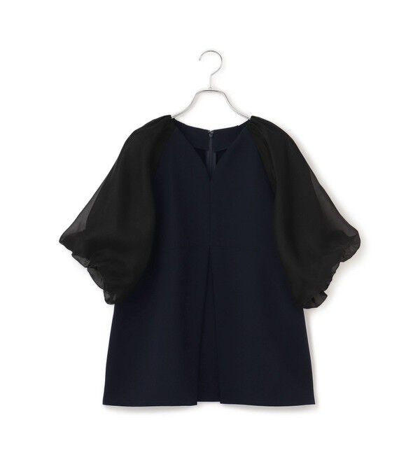 ADAM ET ROPE'「【WEB限定】シアーパフスリーブブラウス」|シャツ・ブラウス|