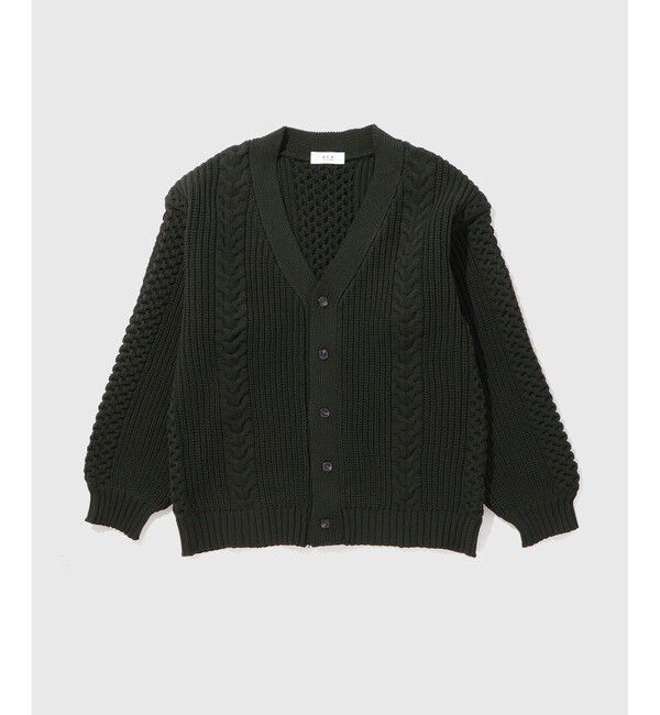 ADAM ET ROPE'「【WEB限定】ボリューム ケーブル オーバーサイズ カーディガン / 超軽量 / ユニセックス」|カーディガン|