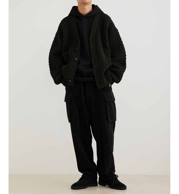 ADAM ET ROPE'「【WEB限定】ボリューム ケーブル オーバーサイズ カーディガン / 超軽量 / ユニセックス」|カーディガン|