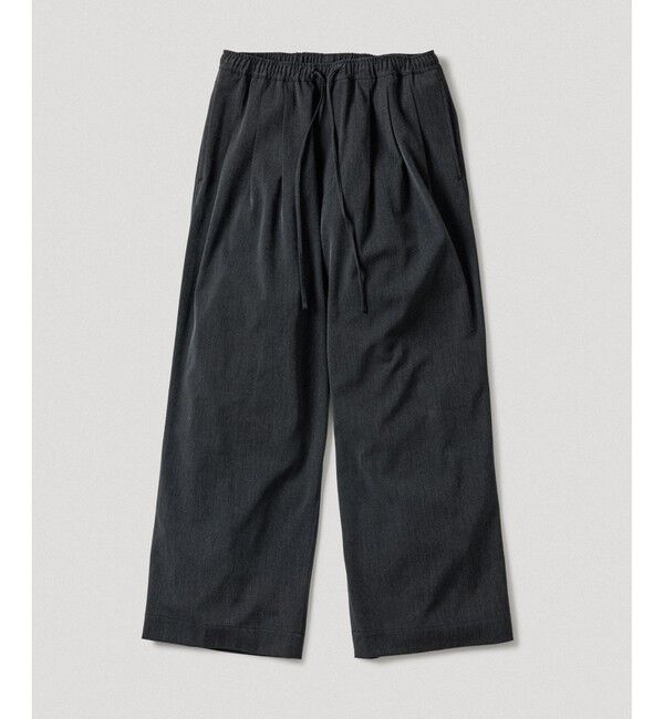 ADAM ET ROPE'「4WAY ストレッチ ツイル イージー スラックス / セットアップ対応」|スラックス|チャコール(06)