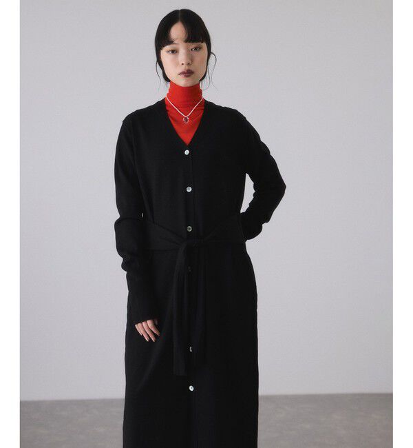 ADAM ET ROPE'「【サステナブル】ウエストノットニットワンピース」|ワンピース|