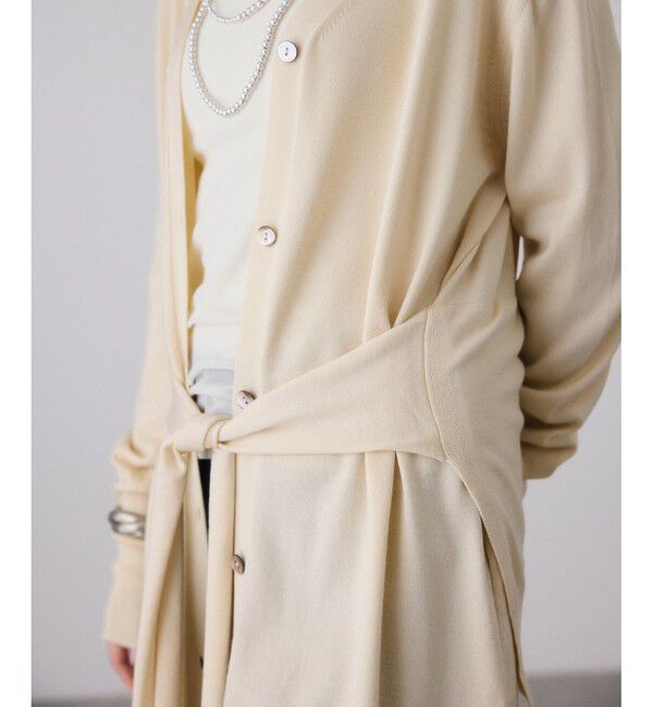 ADAM ET ROPE'「【サステナブル】ウエストノットニットワンピース」|ワンピース|