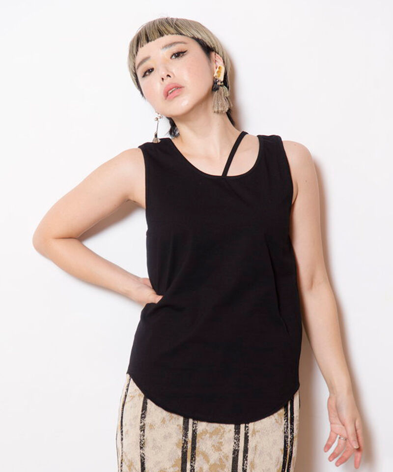  「2WAYタンクトップ」|タンクトップ|BLACK