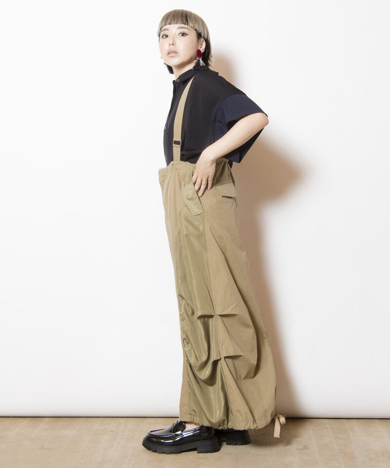  「サスペンダー付ミリタリースカート」|スカート|