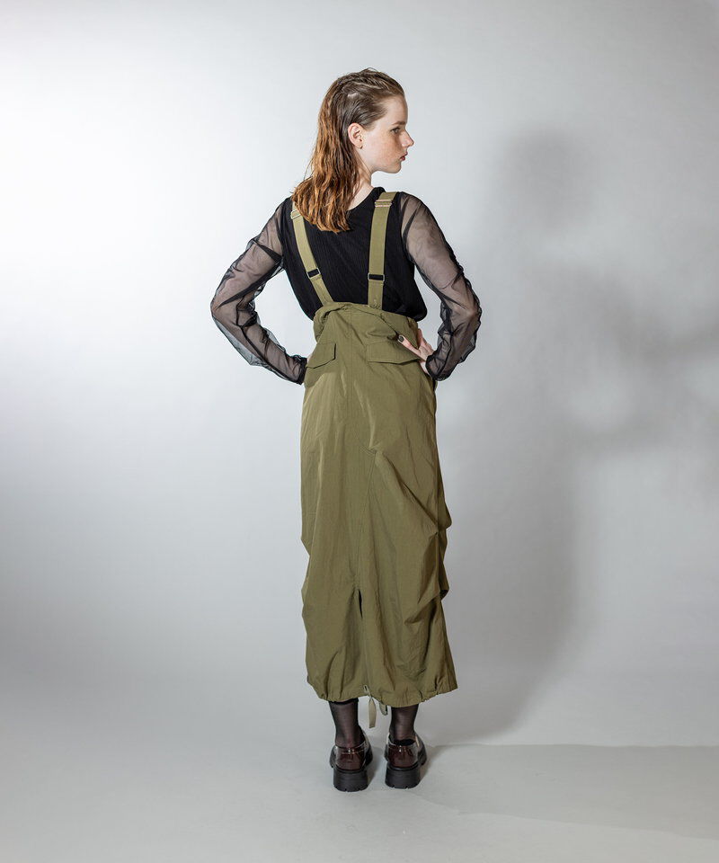  「サスペンダー付ミリタリースカート」|スカート|