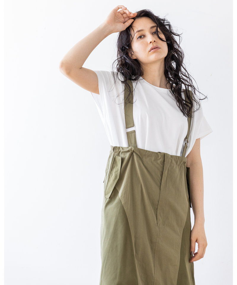  「サスペンダー付ミリタリースカート」|スカート|