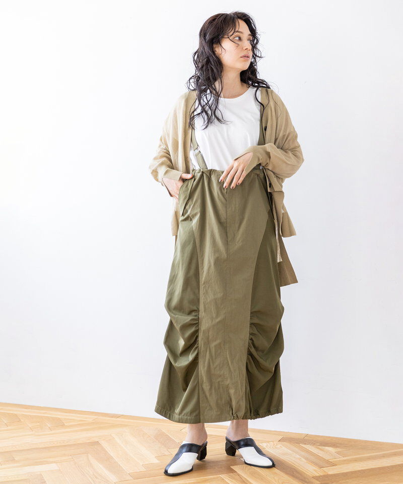  「サスペンダー付ミリタリースカート」|スカート|