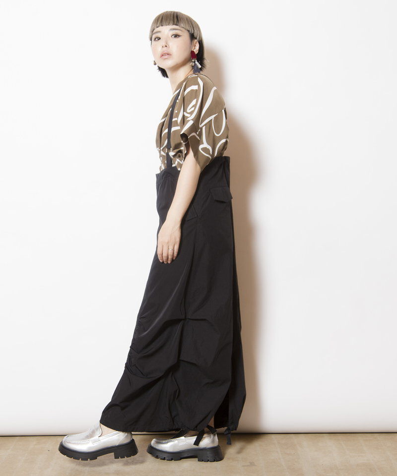  「サスペンダー付ミリタリースカート」|スカート|