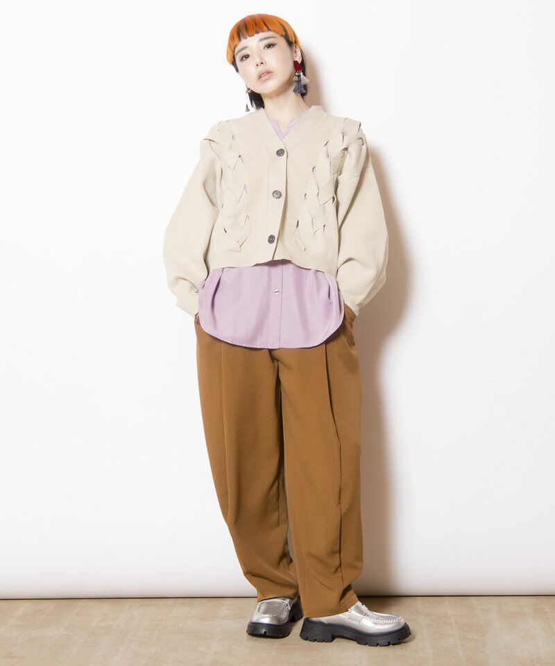  「編込ニットカーディガン」|カーディガン|