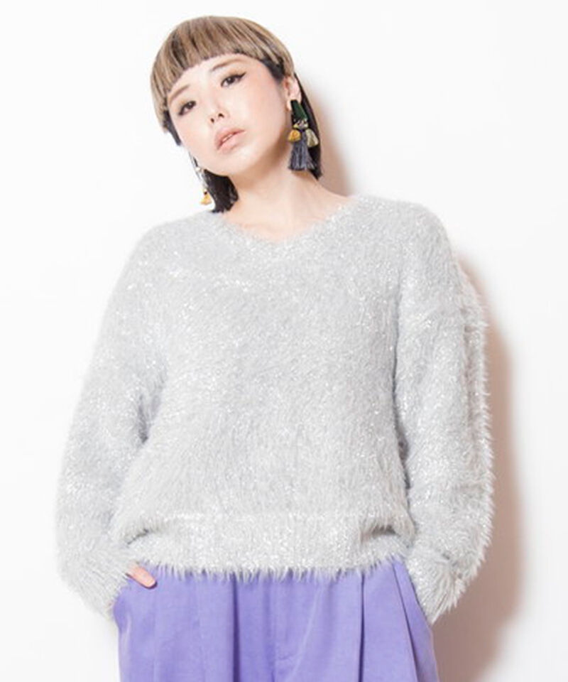  「シャギーニットプルオーバー」|ニット・セーター|L .GRAY