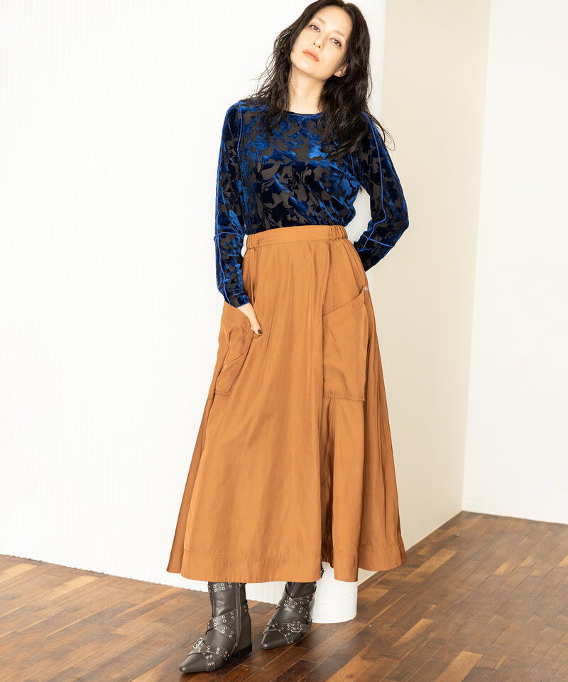  「ポケットフレアースカート」|フレア|