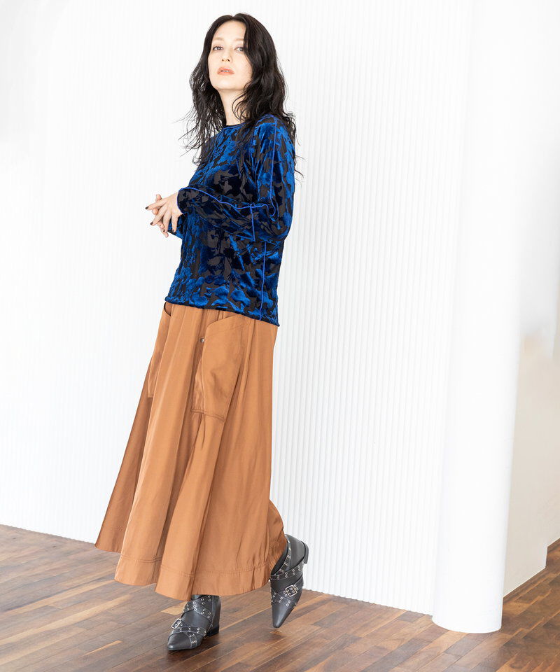  「ポケットフレアースカート」|フレア|