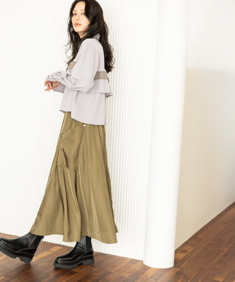  「ポケットフレアースカート」|フレア|