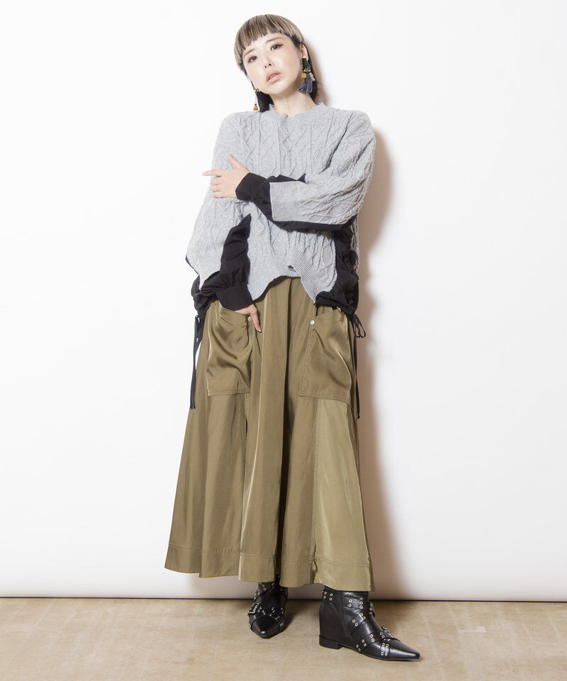  「ポケットフレアースカート」|フレア|