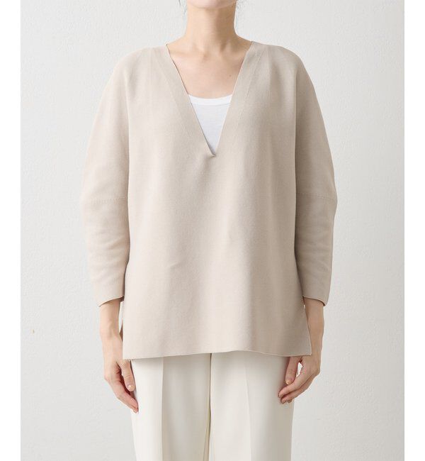  「深Vスリットニットプルオーバー」|ニット・セーター|