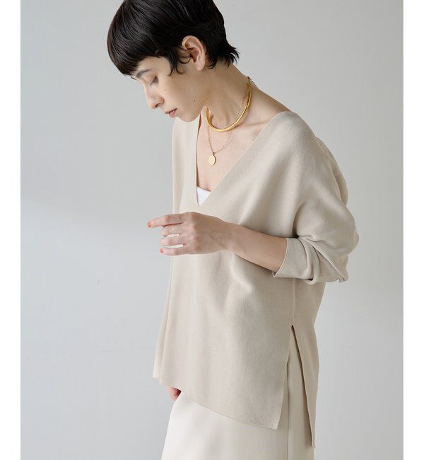  「深Vスリットニットプルオーバー」|ニット・セーター|