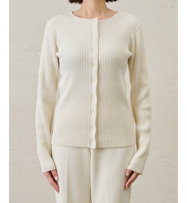  「RAW SILK リブカーディガン」|ニット・セーター|