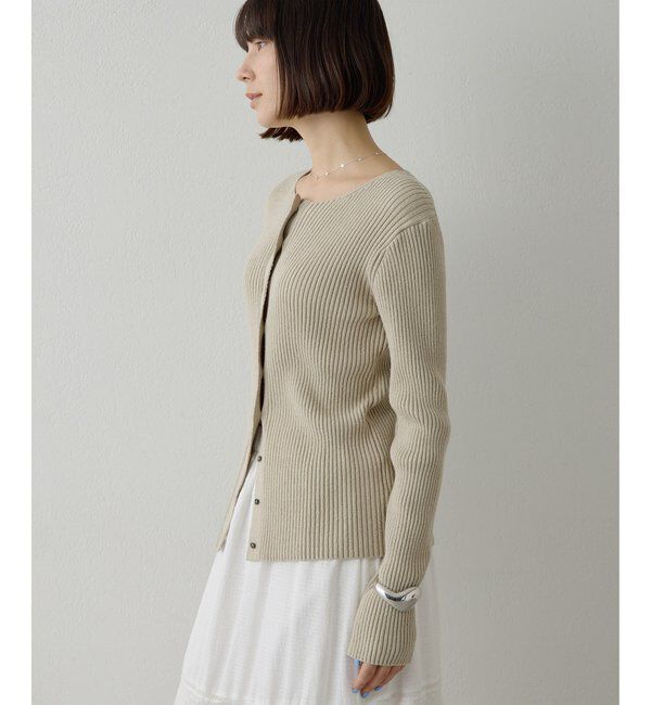  「RAW SILK リブカーディガン」|ニット・セーター|
