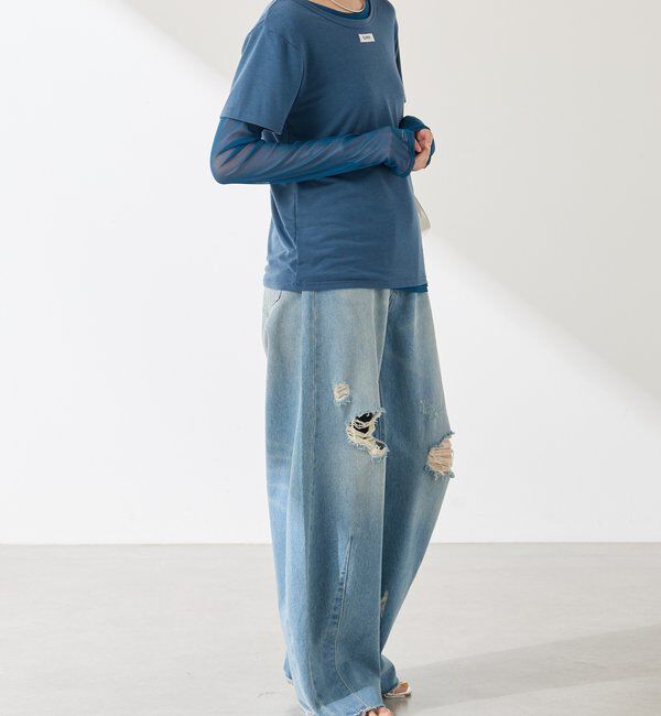  「Q.anos レイヤードTシャツ」|Tシャツ・カットソー|