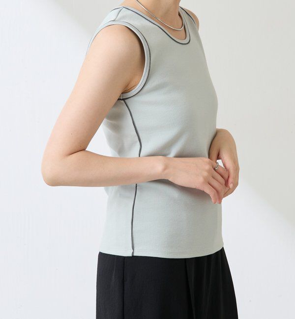  「シアーパイピングタンクトップ」|Tシャツ・カットソー|