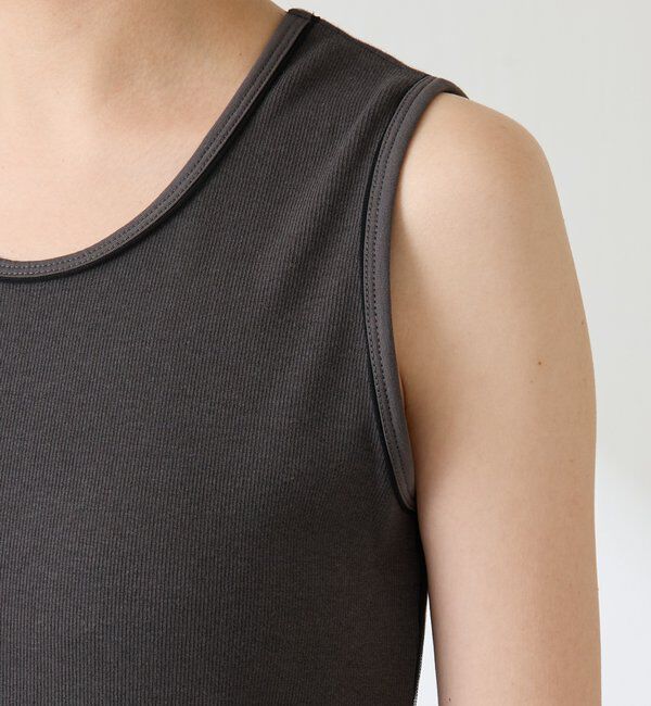  「シアーパイピングタンクトップ」|Tシャツ・カットソー|