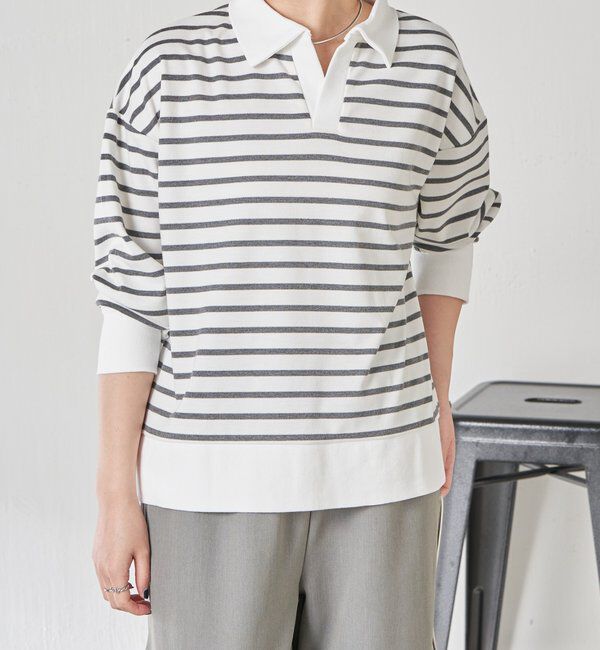  「ボーダーポンチニットソー」|Tシャツ・カットソー|