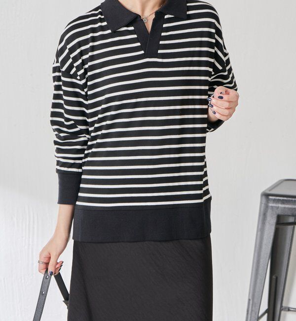  「ボーダーポンチニットソー」|Tシャツ・カットソー|