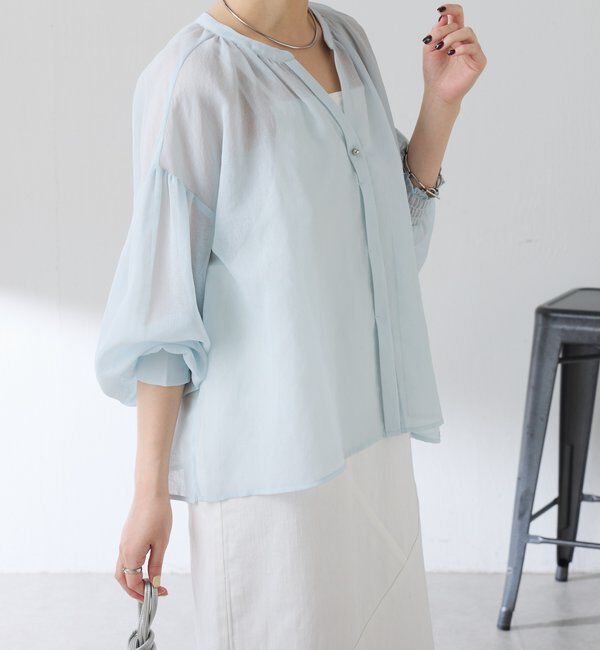  「スキッパーシアーブラウス」|シャツ・ブラウス|