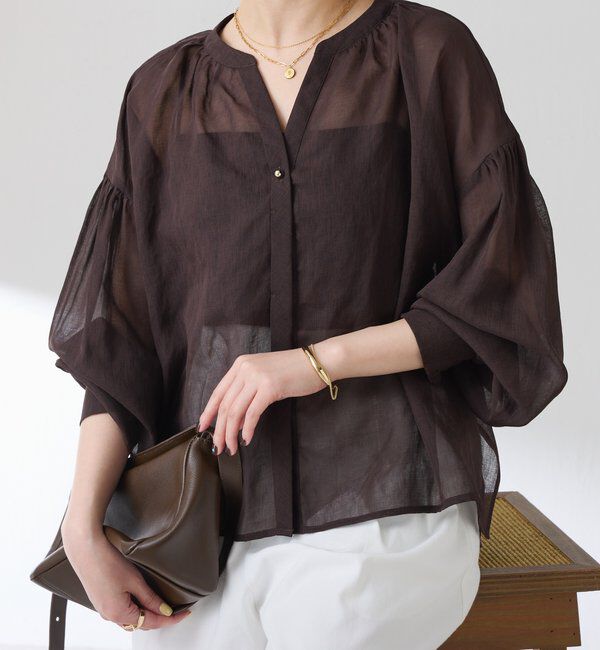  「スキッパーシアーブラウス」|シャツ・ブラウス|