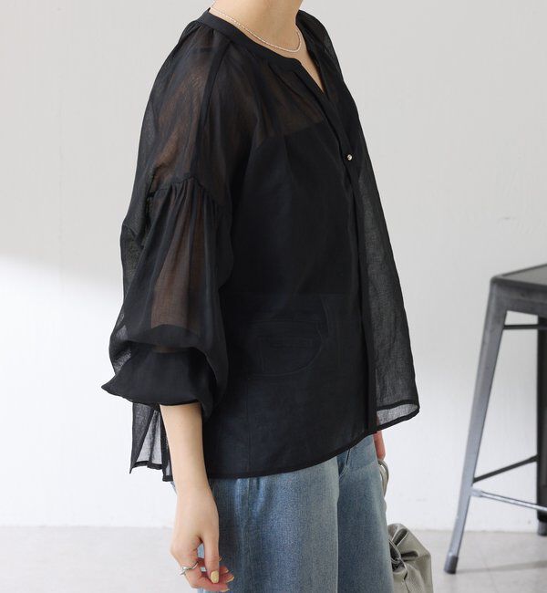  「スキッパーシアーブラウス」|シャツ・ブラウス|