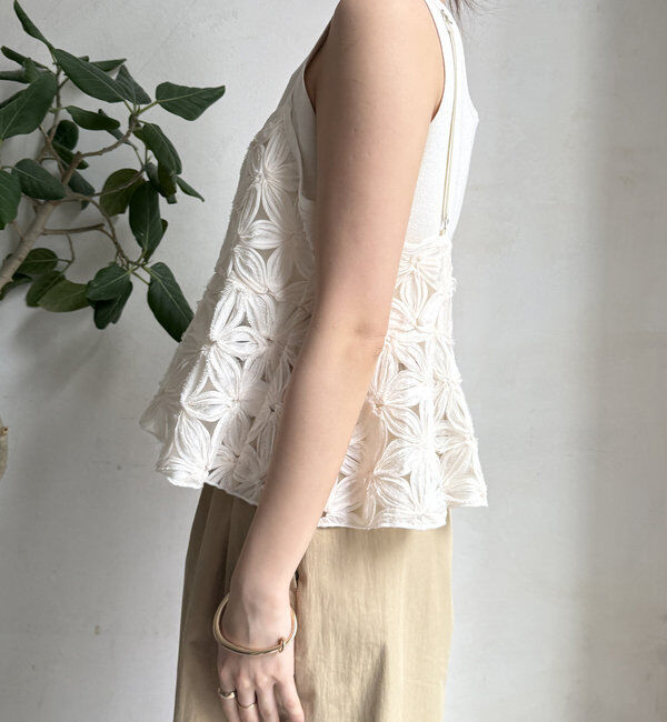  「【WEB限定】チュールフラワーキャミ」|シャツ・ブラウス|