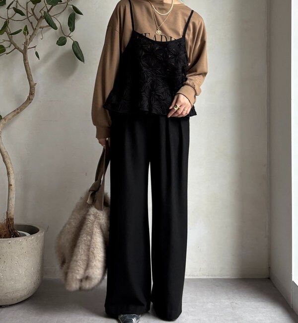  「【WEB限定】チュールフラワーキャミ」|シャツ・ブラウス|