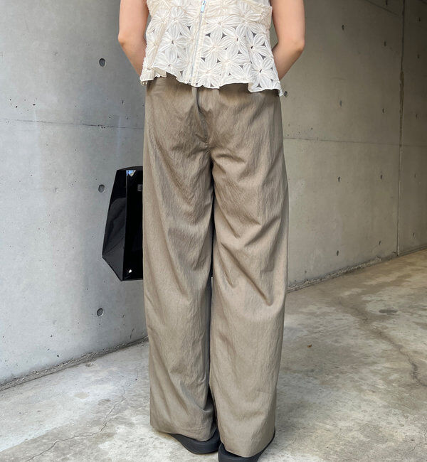  「シャンブレータックワイドパンツ」|チノ|