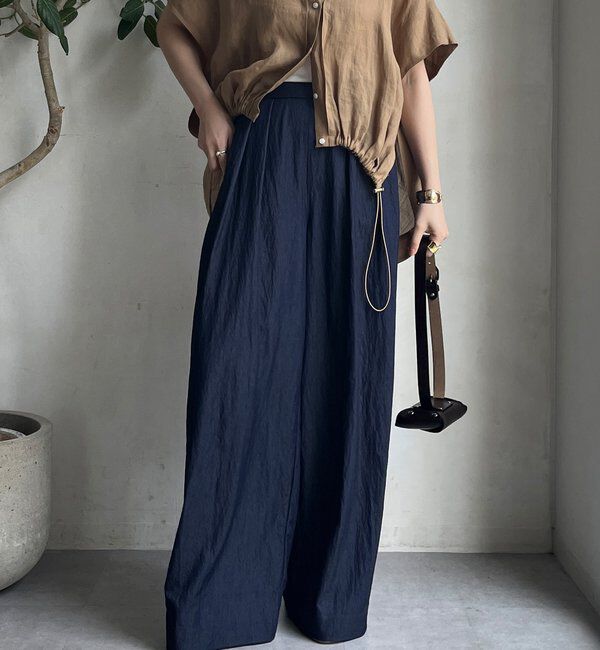  「シャンブレータックワイドパンツ」|チノ|