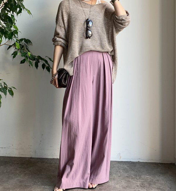  「シャンブレータックワイドパンツ」|チノ|